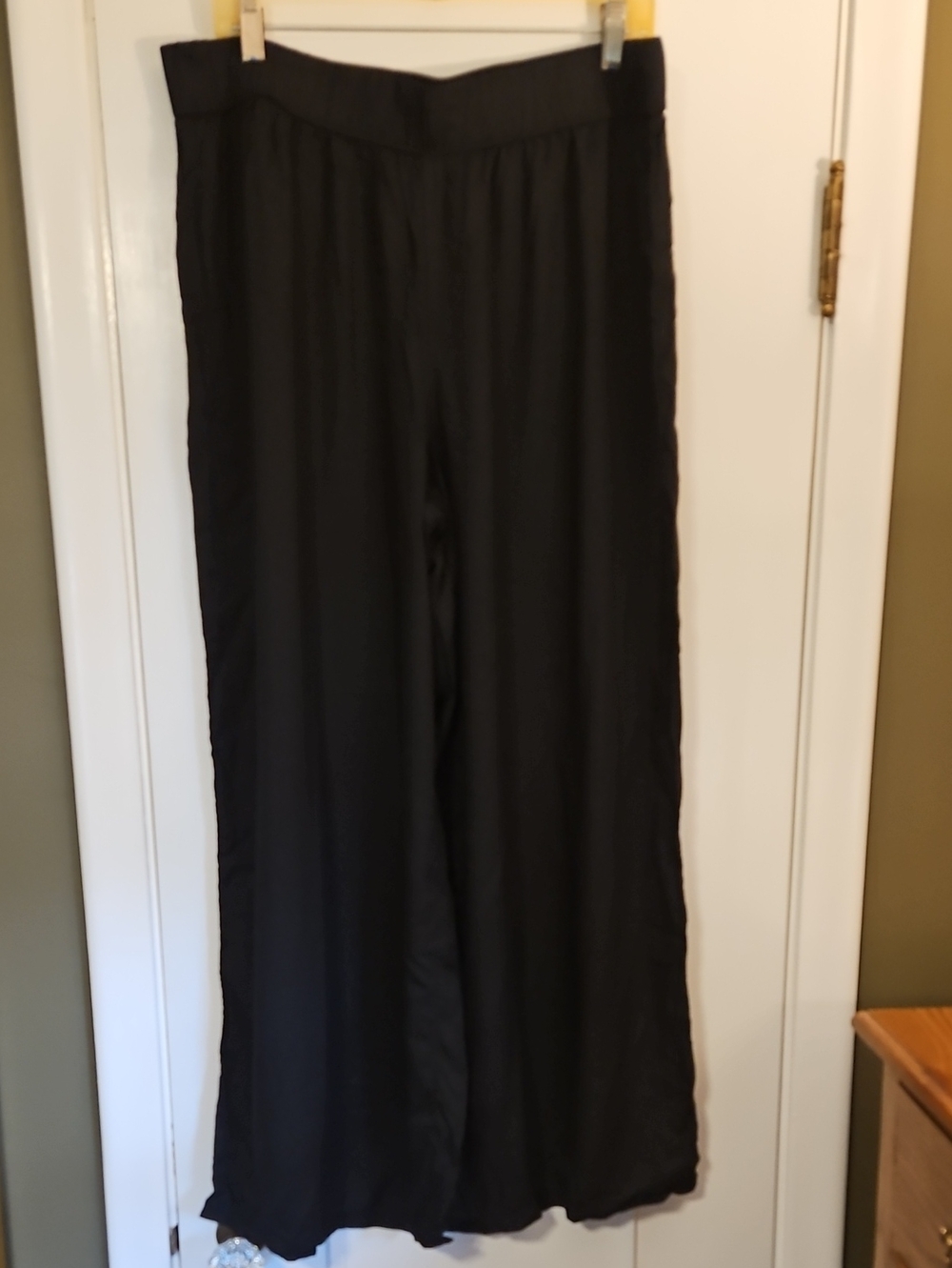 Lands' End Black Wide-Leg Women's Poolside Pants